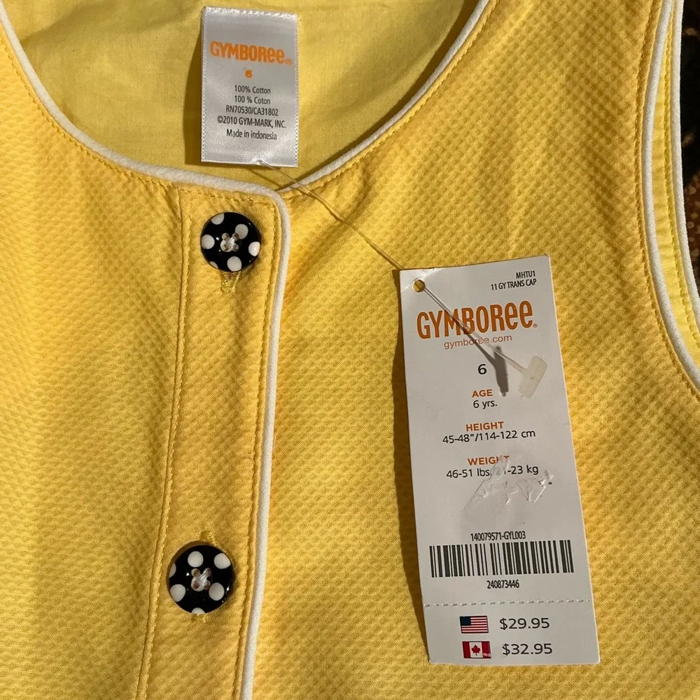 Gymboree yellow sleeveless mod shift dress